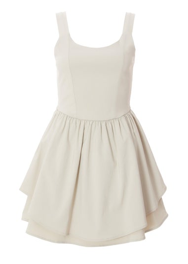 Quiz Stone Double Layered Skater Dress