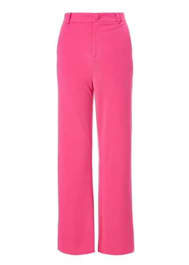 Quiz Pink Woven Flared Trousers