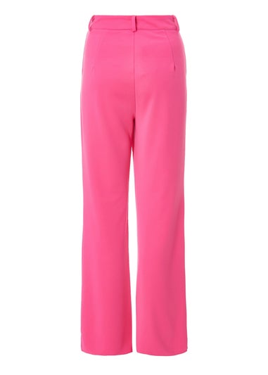 Quiz Pink Woven Flared Trousers