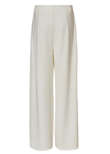 Quiz Cream Wide Leg Trousers