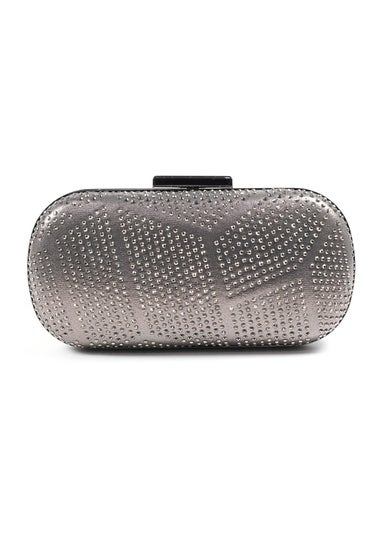 Lunar Francie Pewter Gemstone Clutch Bag