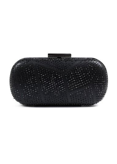 Lunar Francie Black Gemstone Clutch Bag