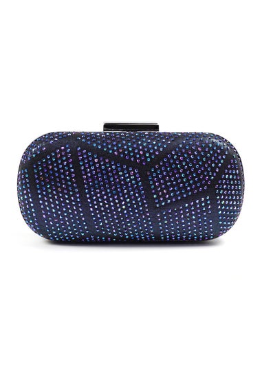 Lunar Francie Navy Gemstone Clutch Bag