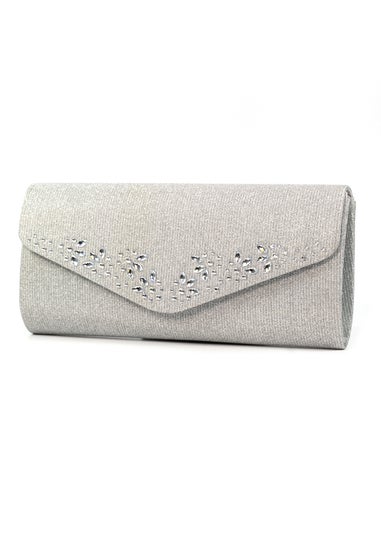 Lunar Willow Silver Clutch Bag