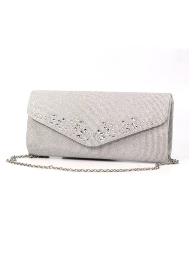 Lunar Willow Silver Clutch Bag