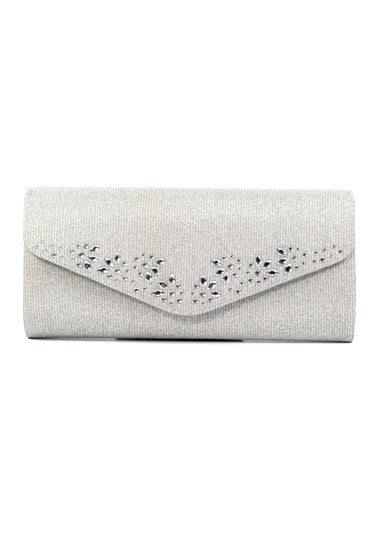Lunar Willow Silver Clutch Bag
