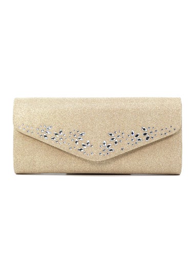Lunar Willow Gold Clutch Bag