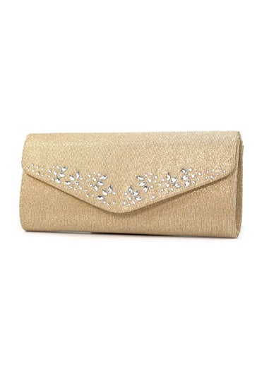 Lunar Willow Gold Clutch Bag