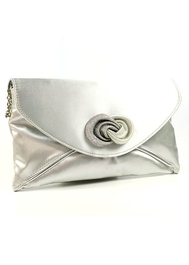 Lunar Ripley Silver Satin Bag