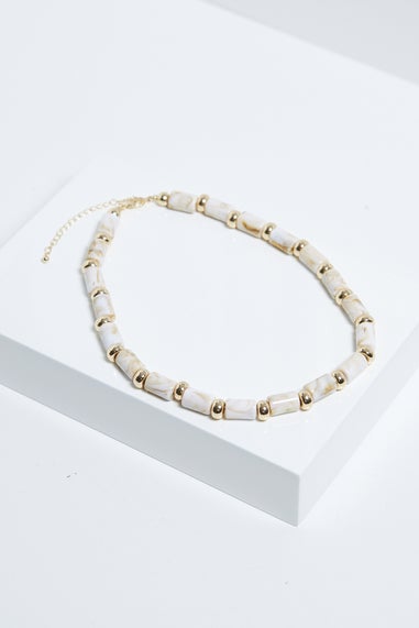 Mood Gold Cream Resin Allway Necklace
