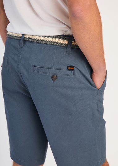 Tokyo Laundry Blue Cotton Chino Short With Belt