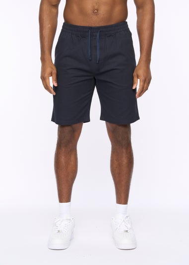 Crosshatch Navy Blansmoore Elastic Waist Shorts
