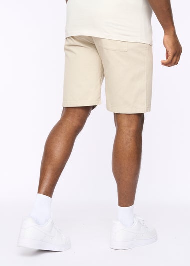 Crosshatch Light Stone Blansmoore Elastic Waist Shorts