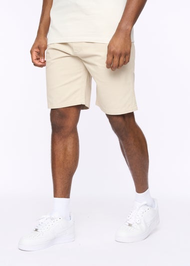 Crosshatch Light Stone Blansmoore Elastic Waist Shorts