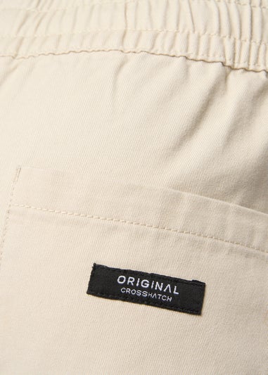 Crosshatch Light Stone Blansmoore Elastic Waist Shorts