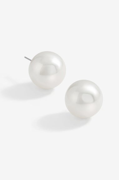 Mood Gold Pearl Large Stud Earrings