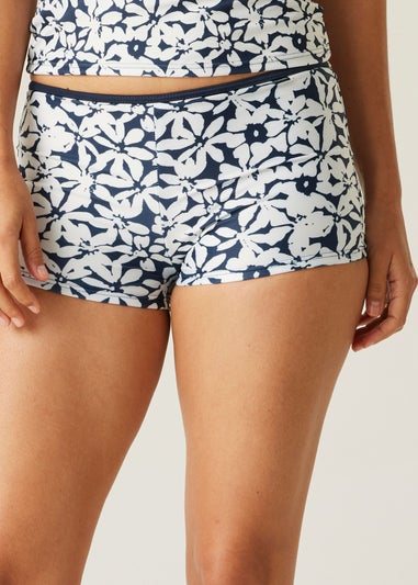 Regatta Navy Large Floral Aceana Bikini Shorts