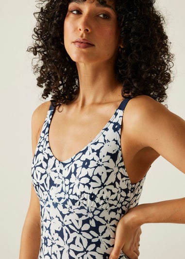 Regatta Navy Large Floral Alinae Swim Costume