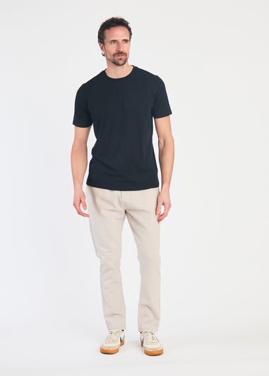 French Connection Stone Linen Blend Cuffed Trousers