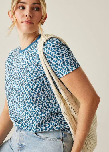 Regatta Blue Floral Jasmine Flower Orla Tee
