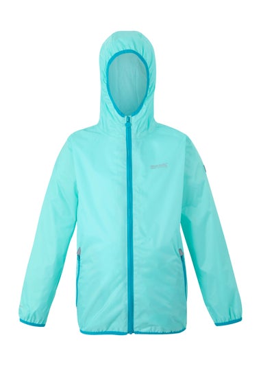 Regatta Blue Exotic Plume Kids Lever II Waterproof Breathable Isolite Jacket (3-16 Years)