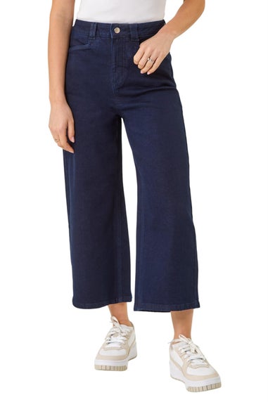 Dusk Indigo Dusk Denim Pocket Detail Wide Leg Culotte