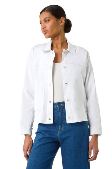 Roman White Patch Pocket Jacket