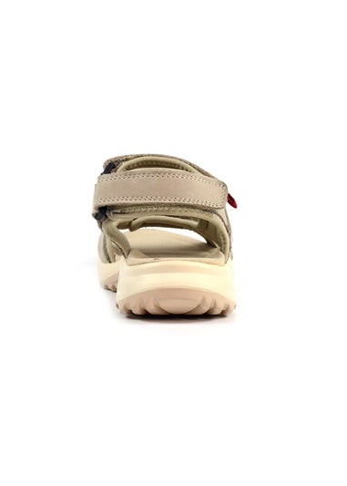 Lazy Dogz Beige Riviera Leather Sandal