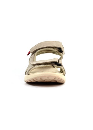 Lazy Dogz Beige Riviera Leather Sandal