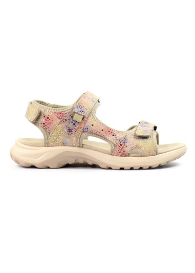 Lazy Dogz Floral Felton Leather Sandal