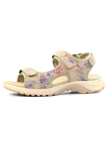 Lazy Dogz Floral Felton Leather Sandal