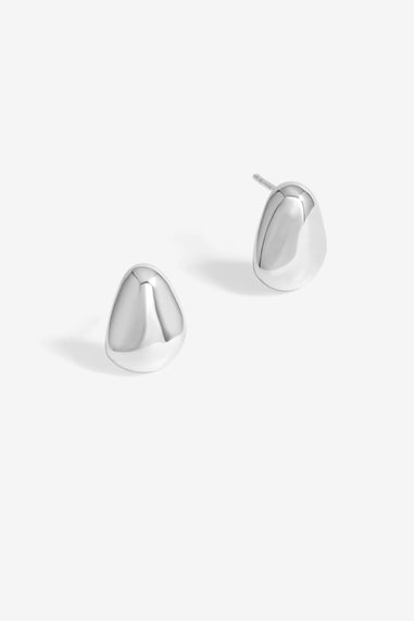 Simply Silver Sterling Silver 925 Polished Nugget Stud Earrings