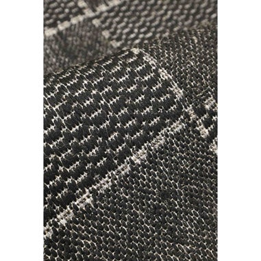 Homemaker Black Check Gel Flatweave Runner Rug