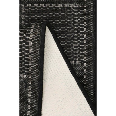 Homemaker Black Check Gel Flatweave Runner Rug