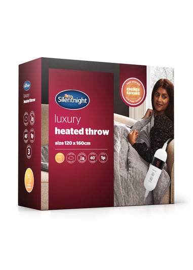 Silentnight Grey Heated Fleece Throw