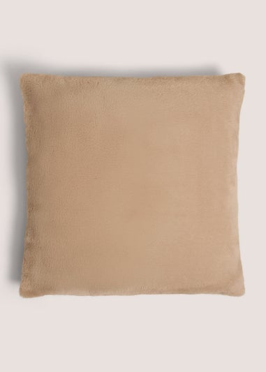 Beige Faux Fur Cushion