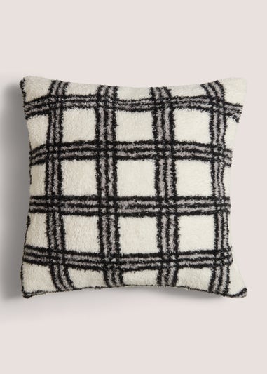 Mono Stripe Teddy Cushion