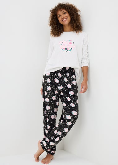Black & White Disco Matching Family Pyjama Set