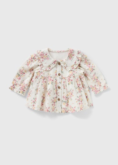 Baby Cream Floral Blouse & Legging Set (Newborn-23mths)