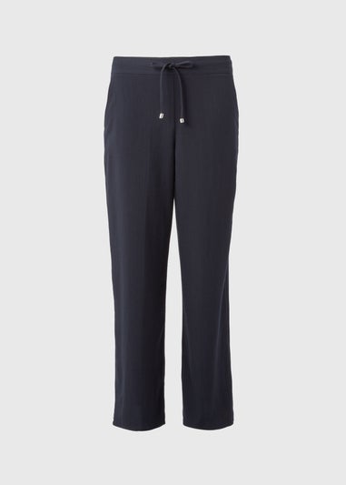Navy Full Length Clipper Trousers