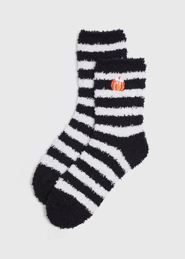 Black Stripe Halloween Cosy Socks