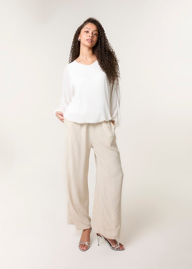 Blue Vanilla Stone Sparkle Wide Leg Trouser
