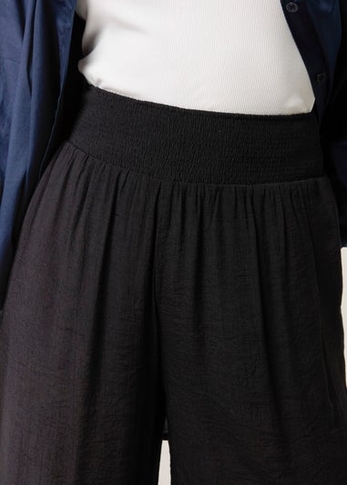 Blue Vanilla Black Shirred Culottes