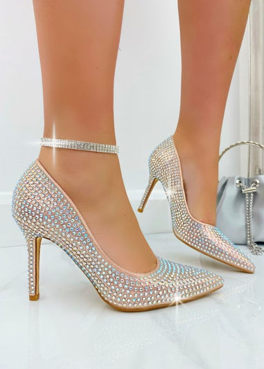 Love Lemonade Rose Gold Crystal Glam Heels