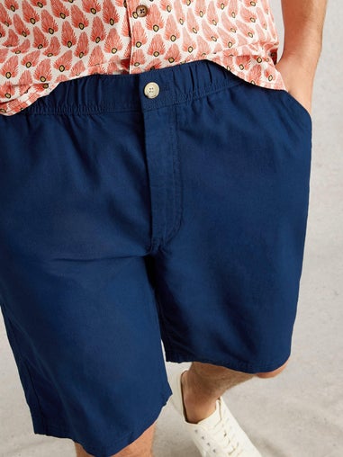 Shorts aus Leinenmischung