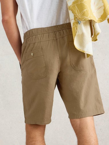 Shorts aus Leinenmischung