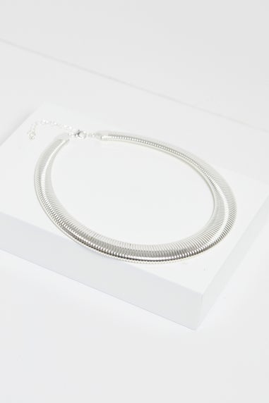 Jon Richard Silver Plated Statement Omega Necklace
