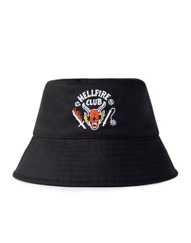 Stranger Things Black Hellfire Club Bucket Hat