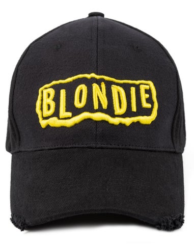 Blondie Black Logo Adjustable Curved Peak Baseball Cap