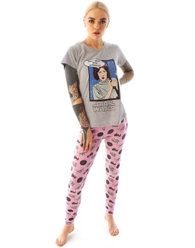 Star Wars Grey Princess Leia T Shirt & Lounge Pants